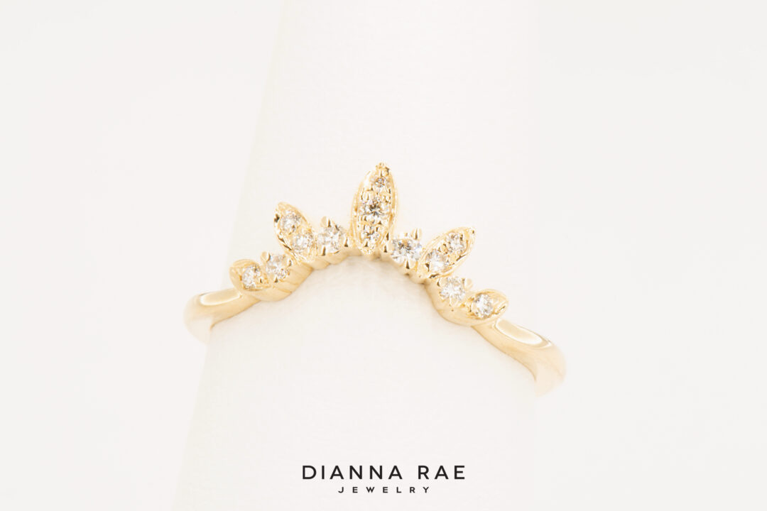 Yellow Gold Countoured Crown Band - Image 2