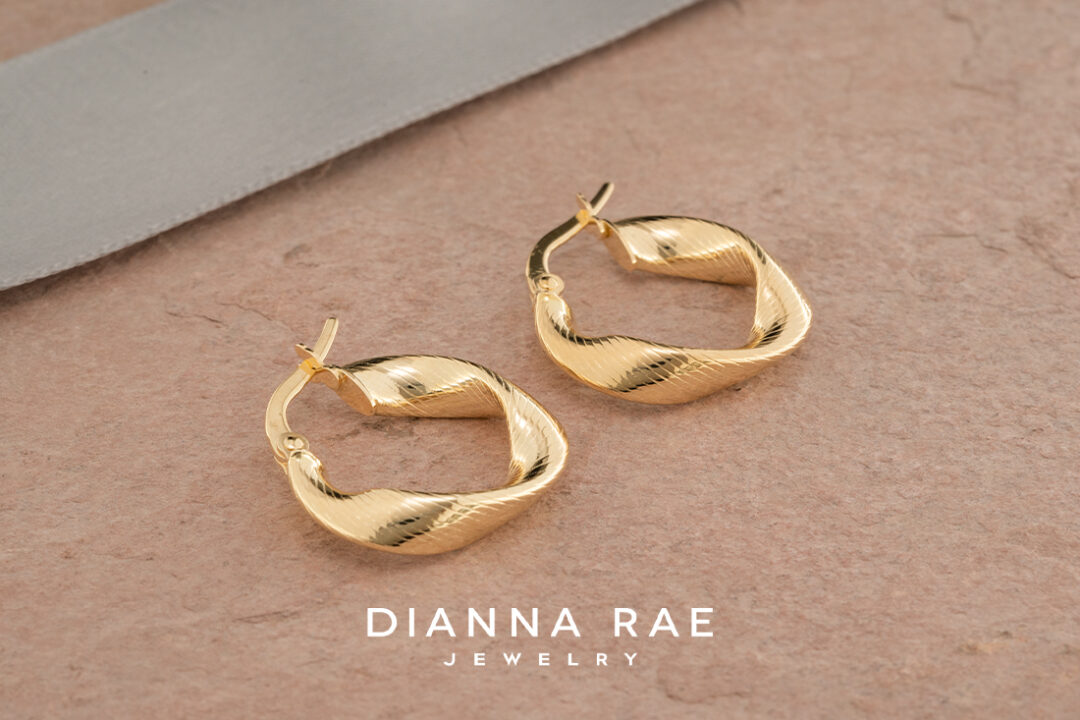 Yellow Gold Small Twist Hoops