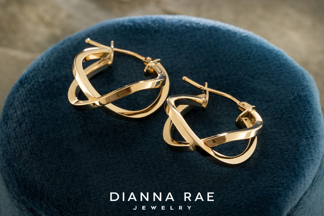 Small 14K Yellow Gold Twist Hoops