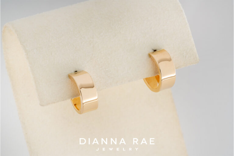Small Yellow Gold Thick Hoops