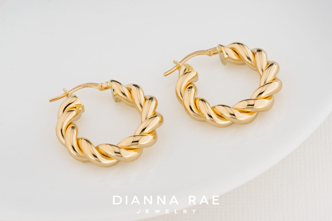 Gold Croissant Hoops