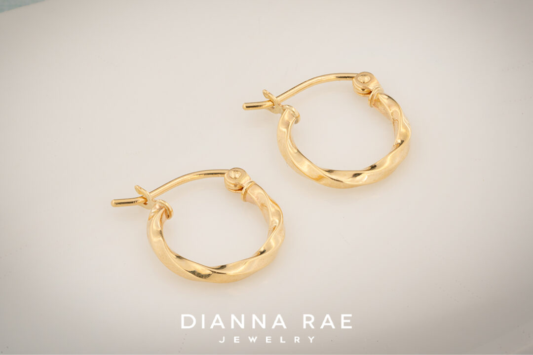 Twisted Gold Hoops