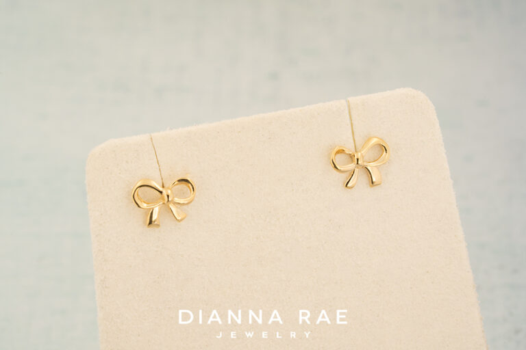 Gold Bow Studs