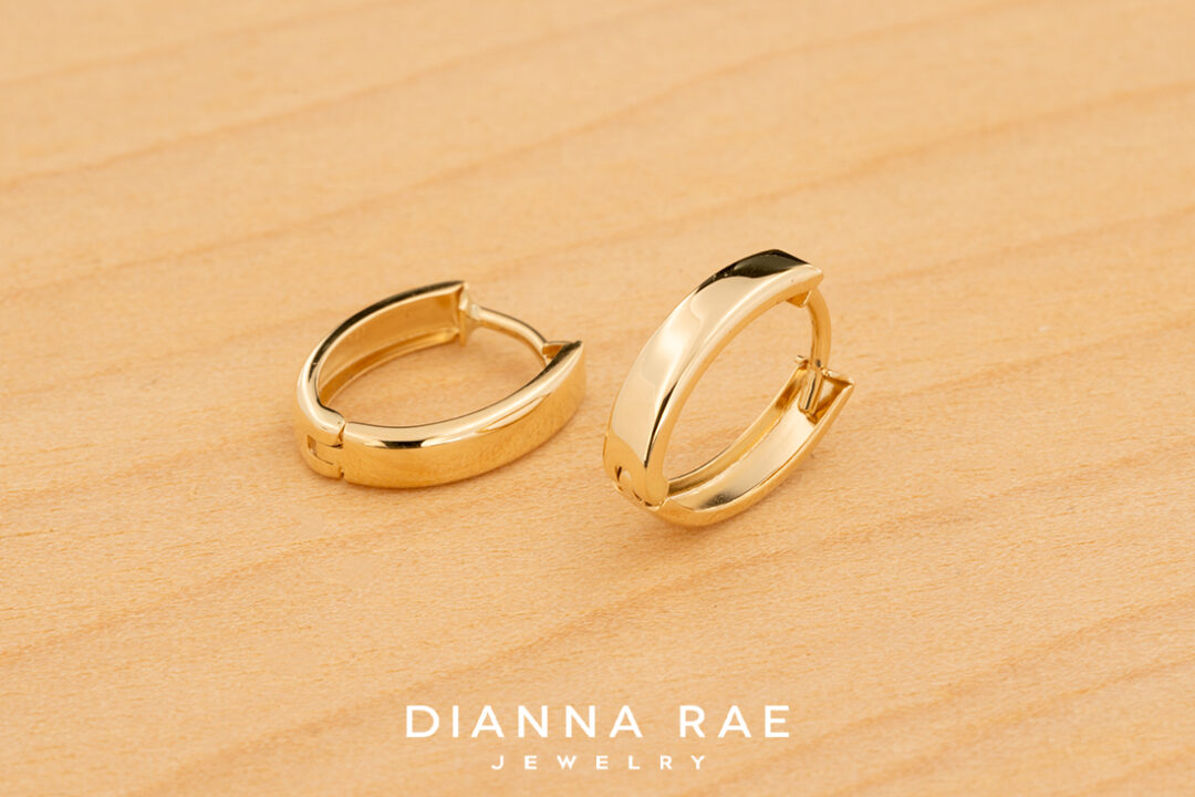 Small Oval Gold Hoops
