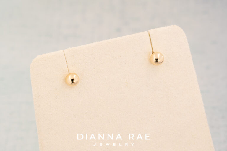 Yellow Gold Ball Studs 3mm