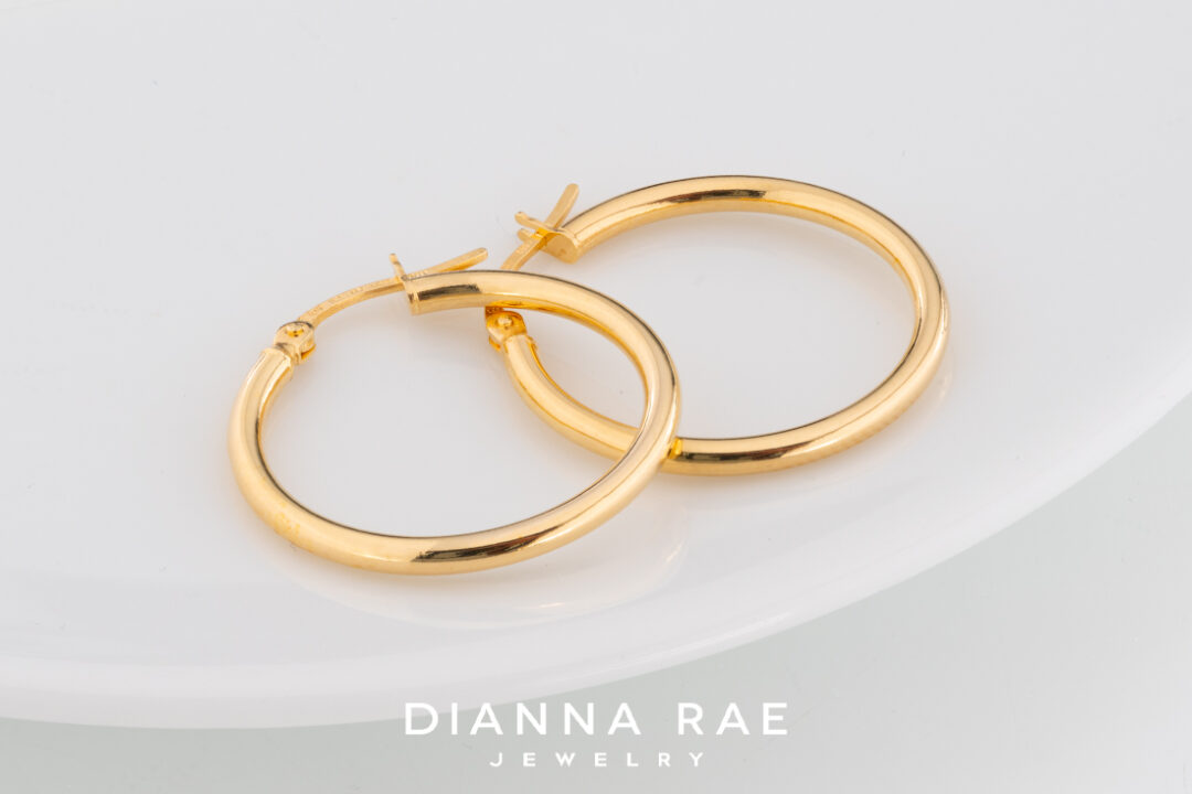 Large Yellow Gold Hoops