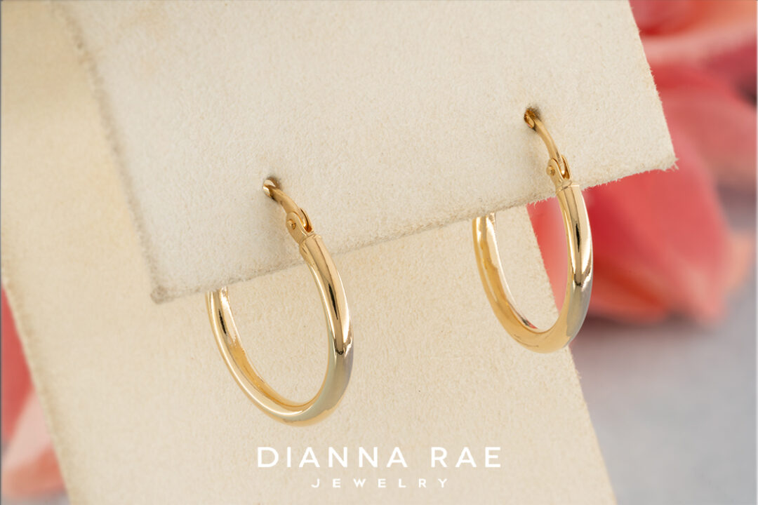 Large Yellow Gold Hoops - Image 2