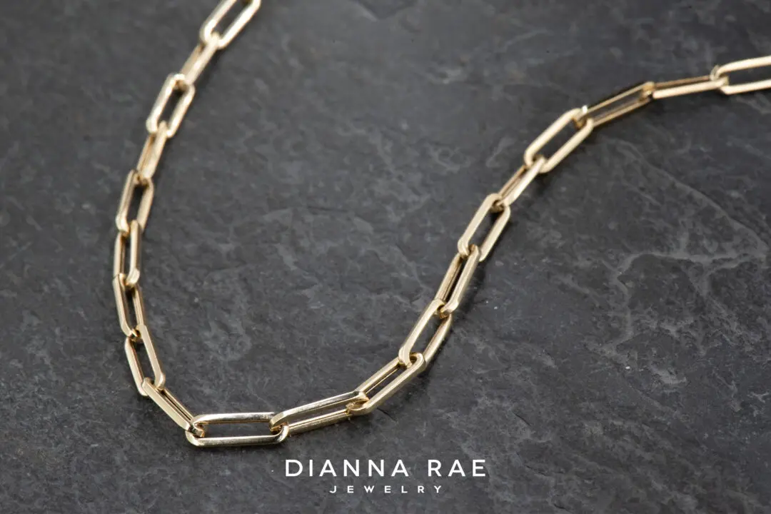 14k Yellow Gold Paperclip Chain Necklace - Image 2