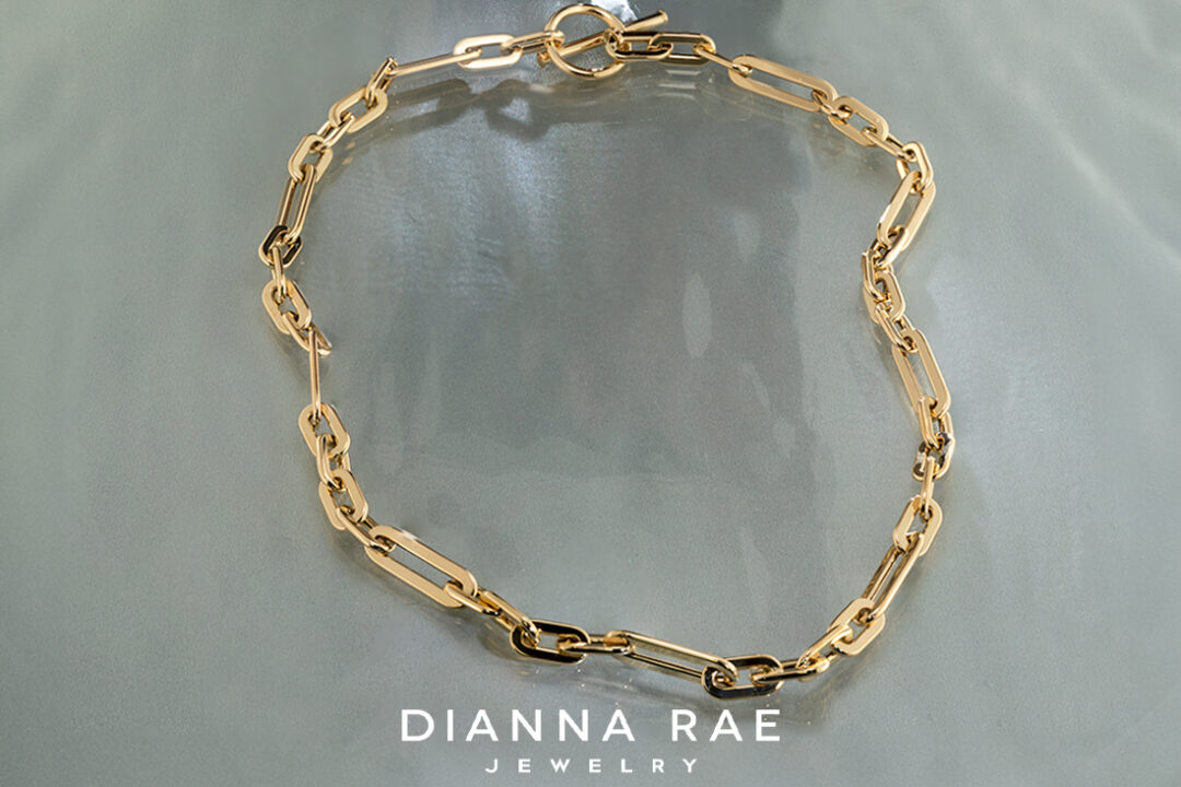 14K Yellow Gold Fancy Chain Link Necklace