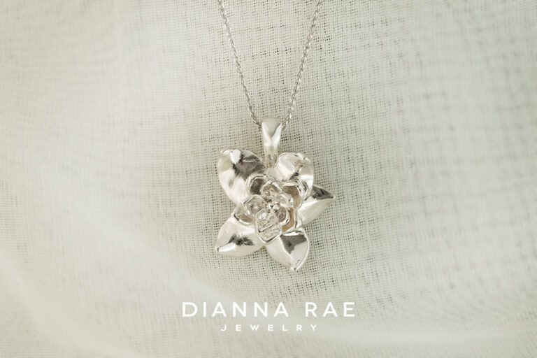 Sterling Silver Magnolia Pendant