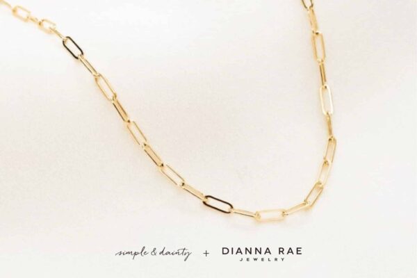 820 00001 Simple And Dainty Paperclip Necklace 01 1 scaled 1 - Paperclip Chain