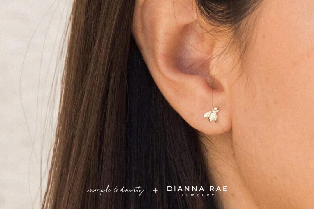 Honey Bee Stud Earrings - Image 2