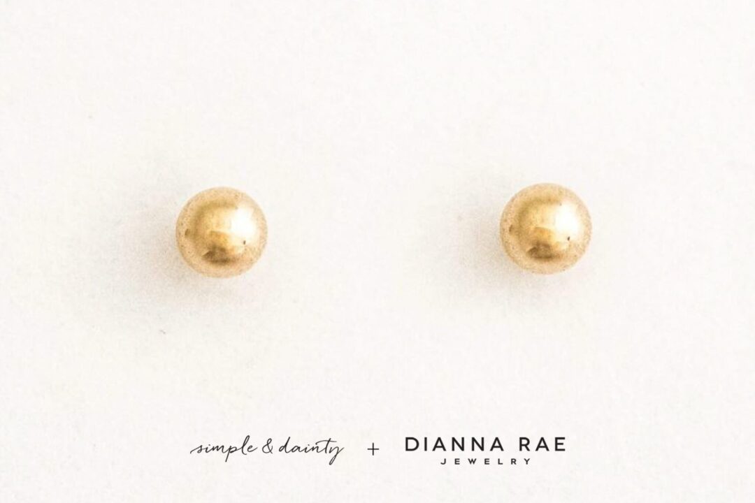 Tiny Ball Stud Earrings - Image 5