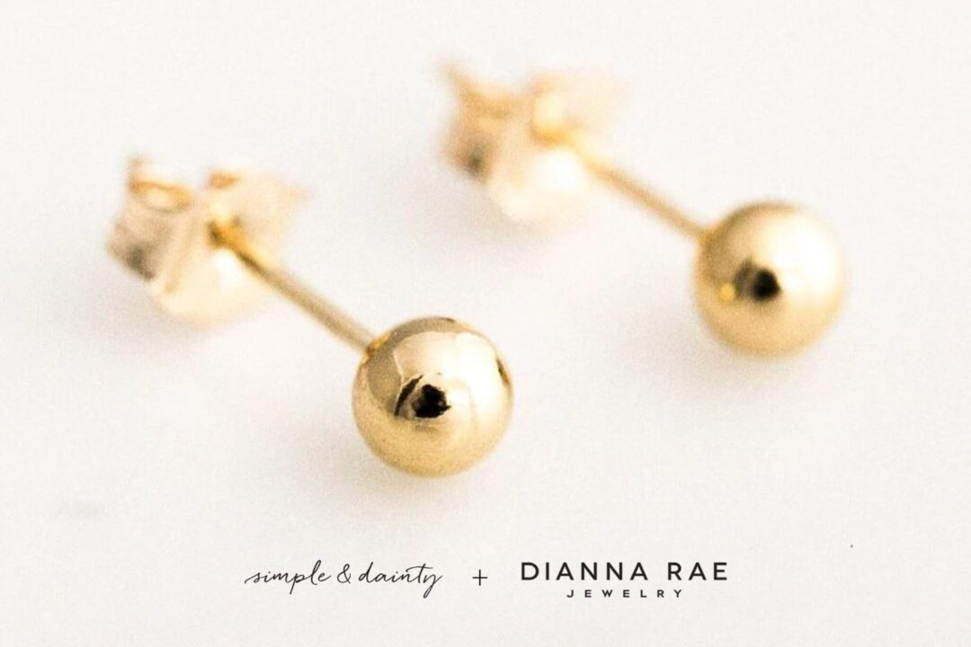 Tiny Ball Stud Earrings - Image 6