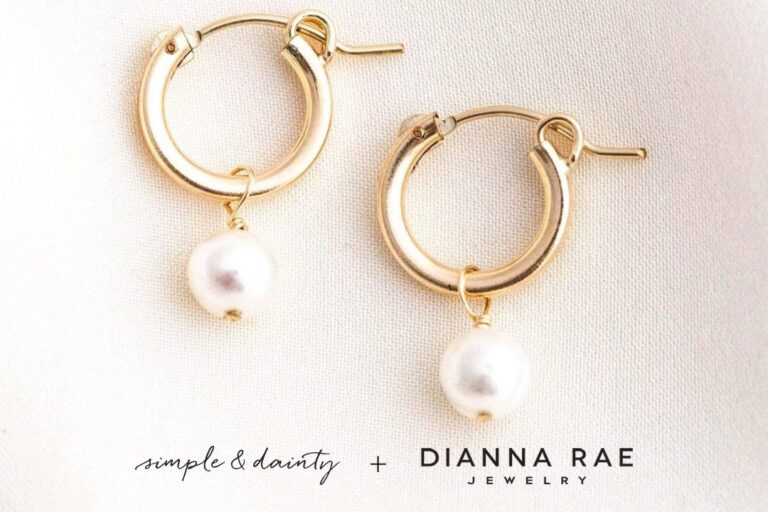 Pearl Dangle Hoop Earrings