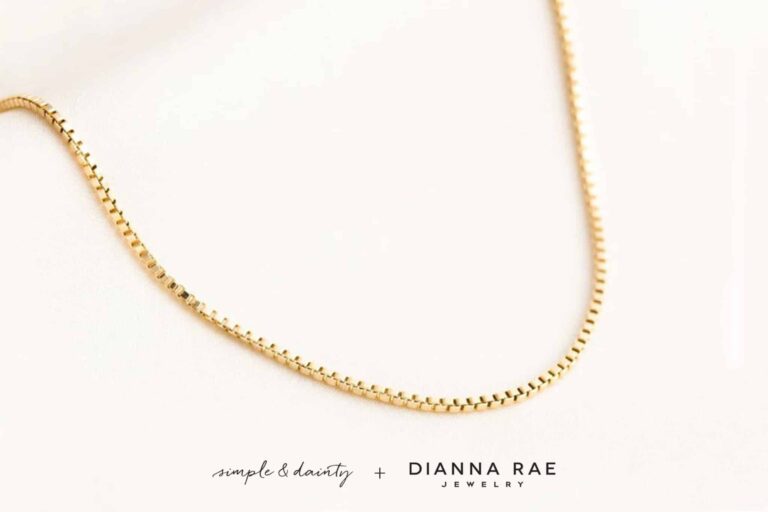 14K Yellow Gold Filled Box Chain Necklace