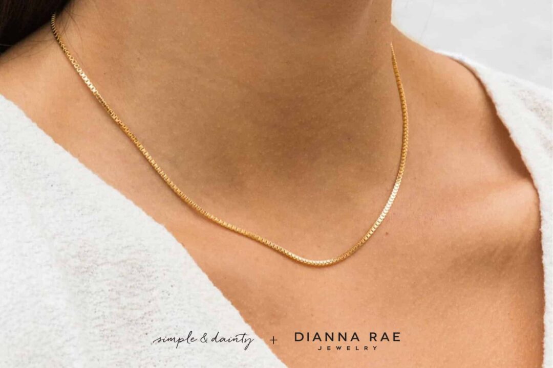 14K Yellow Gold Filled Box Chain Necklace - Image 2