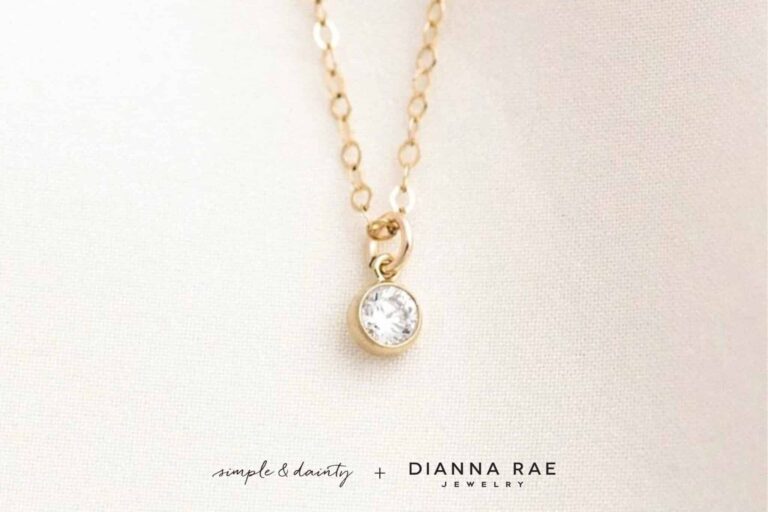 Simple & Dainty 14K Gold Filled Solitaire Necklace