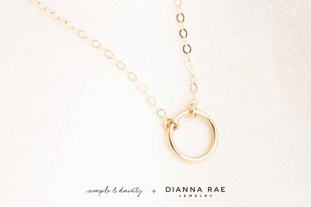 14K Yellow Gold Filled Karma Circle Necklace