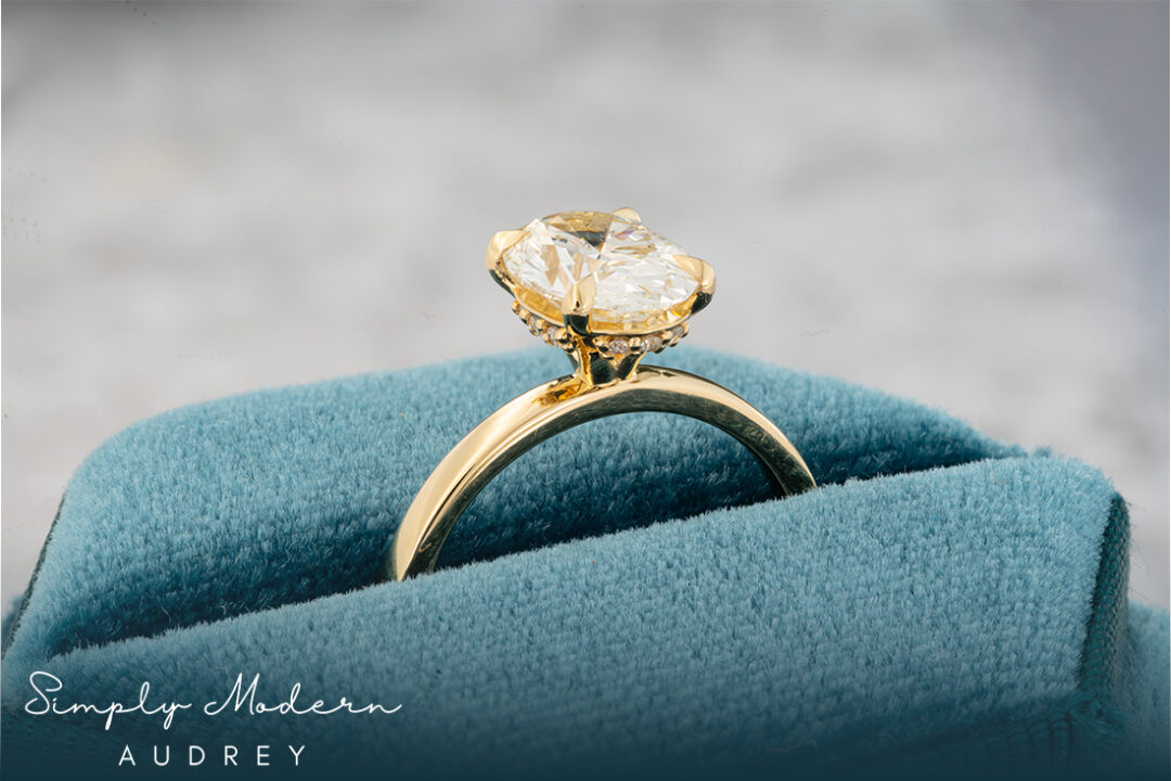 "Audrey" Oval Engagement Ring - Image 2