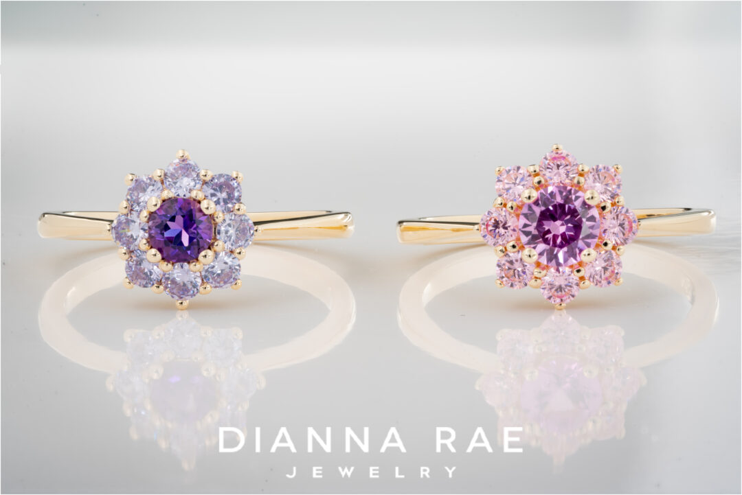 10K Yellow Gold Imitation Pink Tourmaline Ring - Image 3
