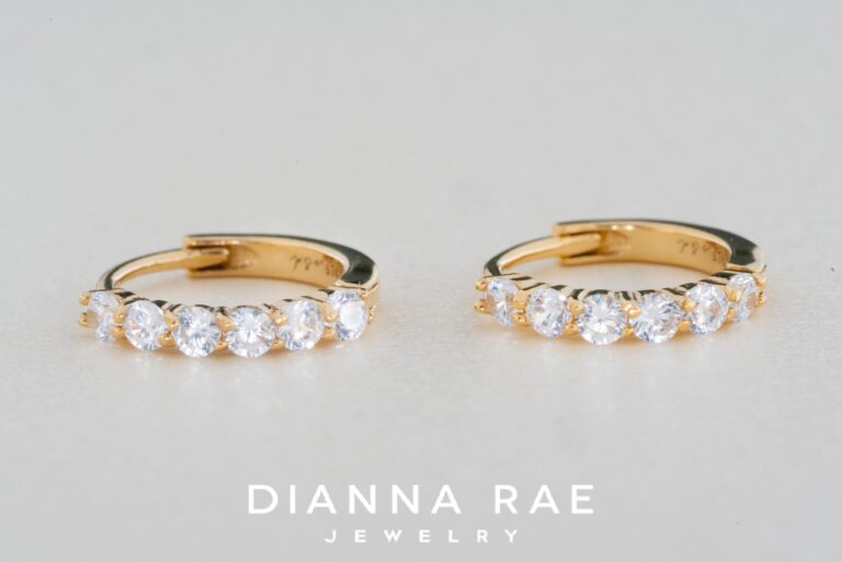 CZ Huggie Hoop Earrings