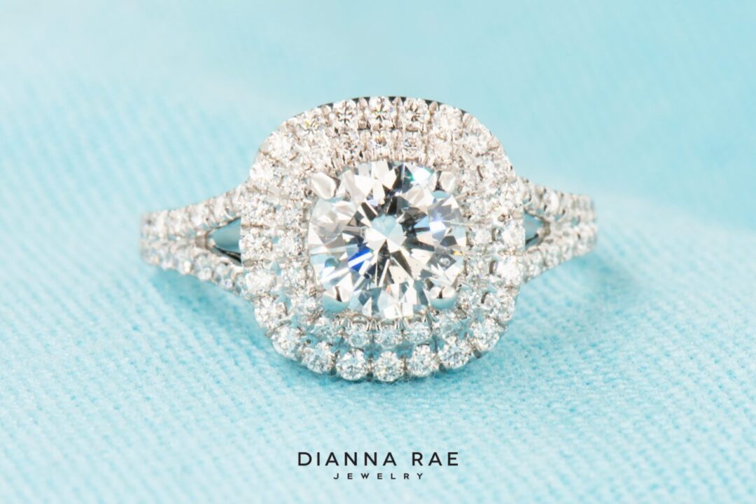 Double Halo Engagement Ring