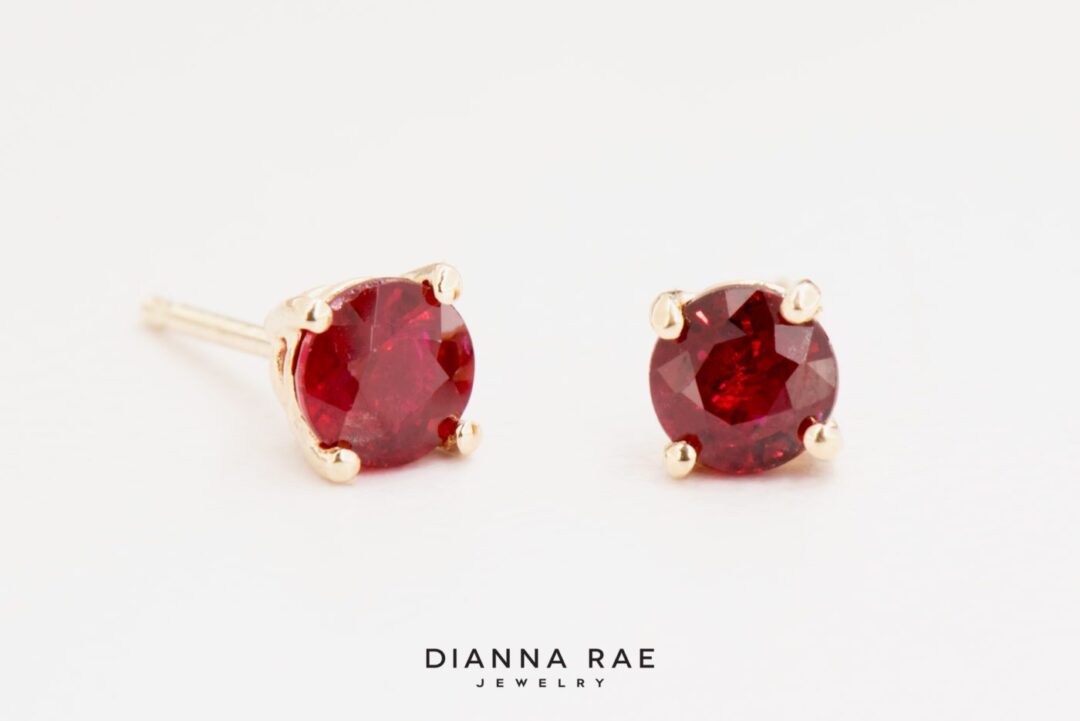 Ruby Stud Earrings