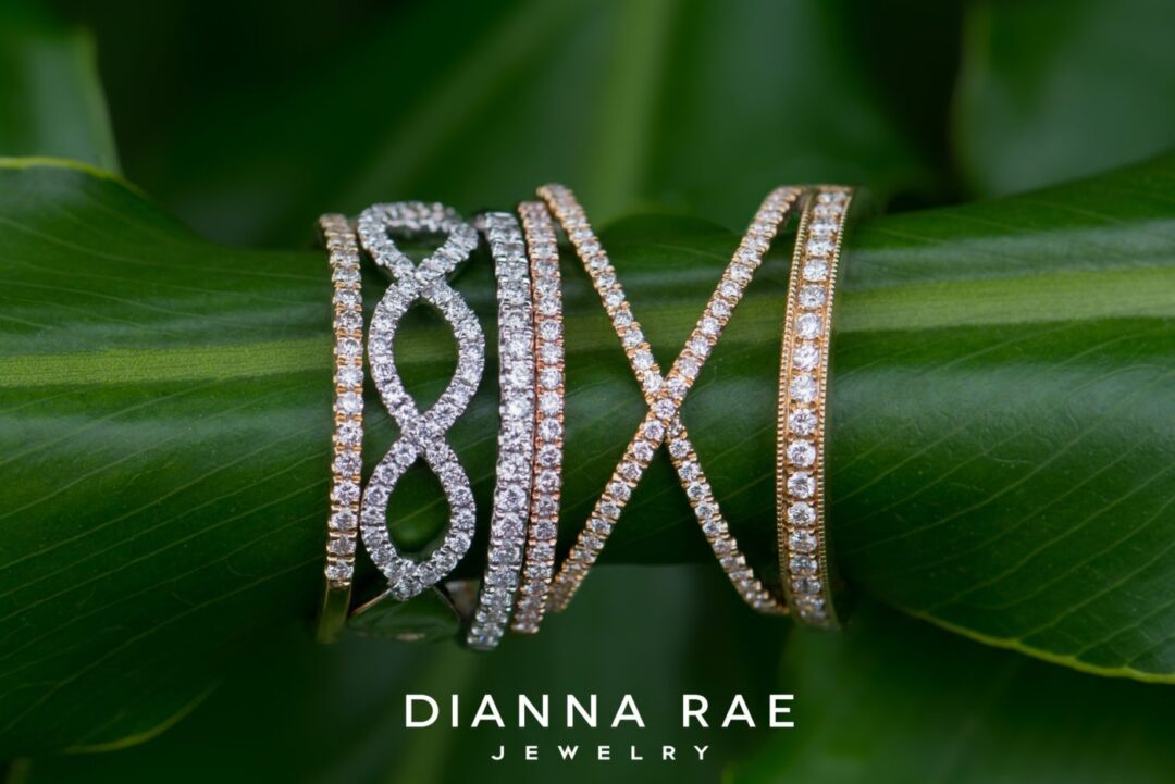Yellow Gold Criss-Cross Diamond Ring - Image 2