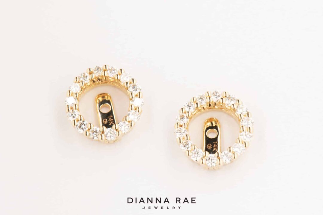 14kt Yellow Gold Diamond Earring Jackets - Image 3