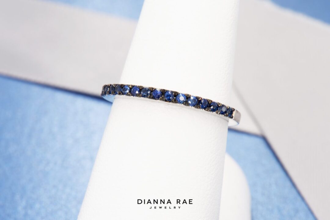 White Gold Sapphire Band - Image 2