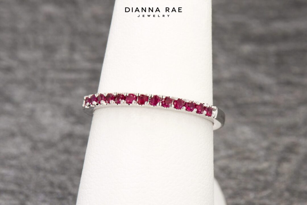 White Gold Ruby Band - Image 2