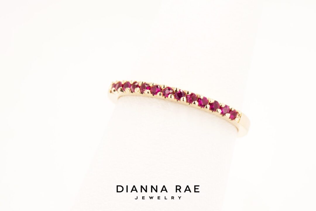 Yellow Gold Ruby Band - Image 2