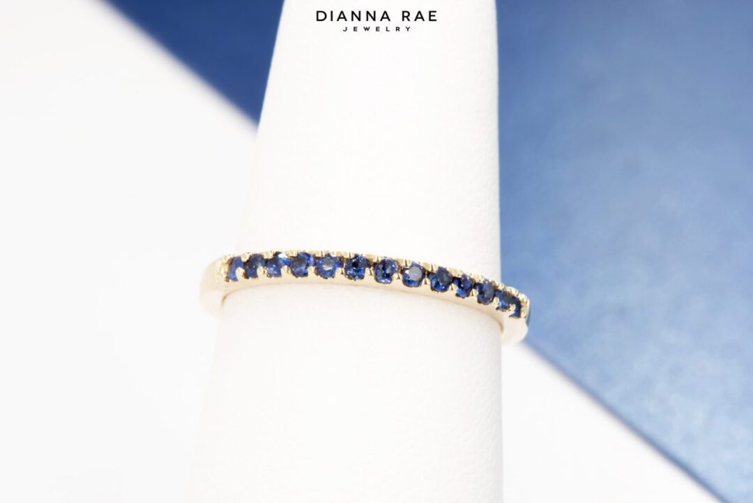 14K Yellow Gold Sapphire Band - Image 2