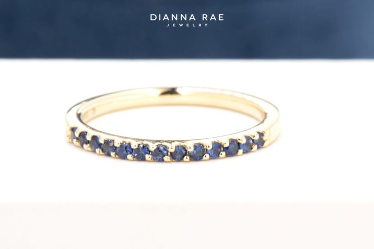 14K Yellow Gold Sapphire Band
