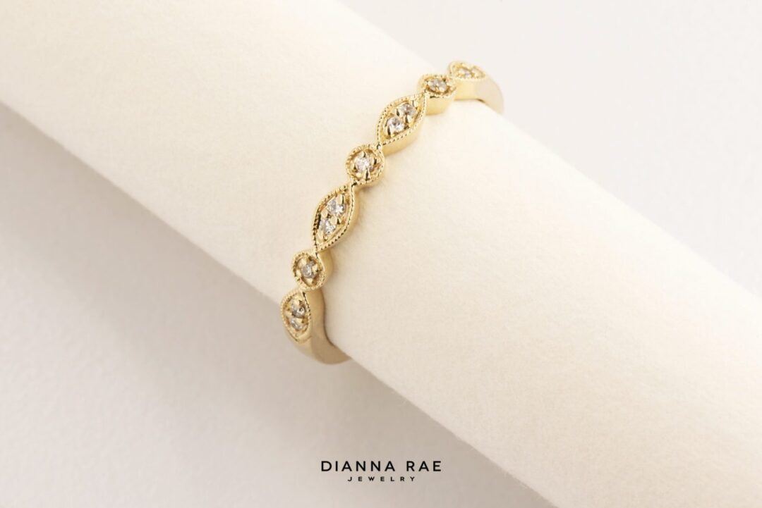 Yellow Gold Pippen Diamond Band - Image 2