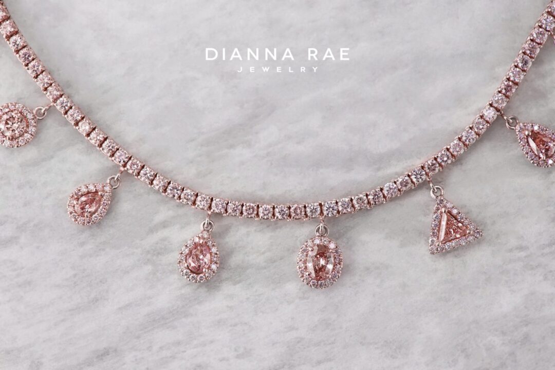 Couture Rose Gold Natural Color Pink Diamond Bracelet