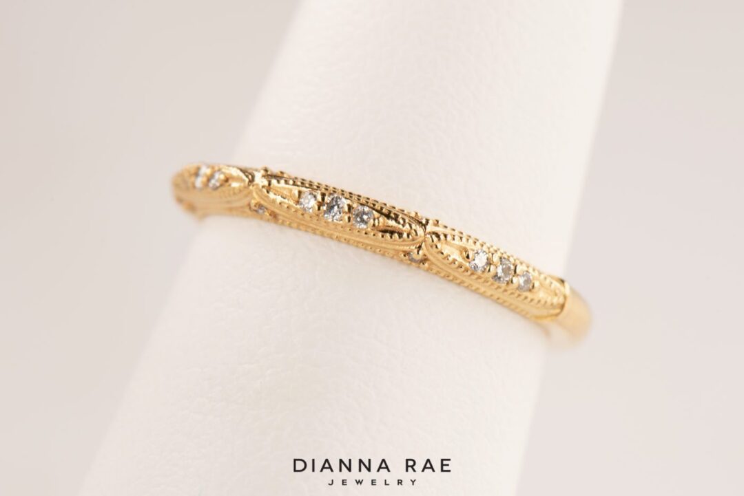 Yellow Gold Diamond Wedding Band - Image 2