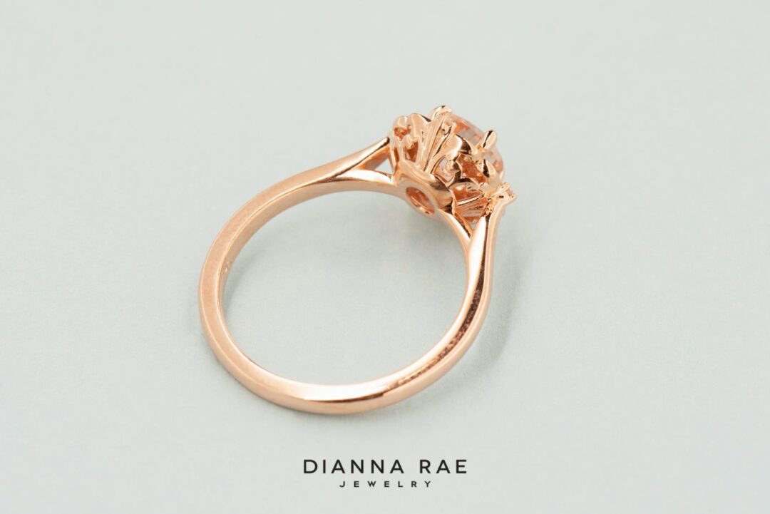 Rose Gold Morganite Ring - Image 3