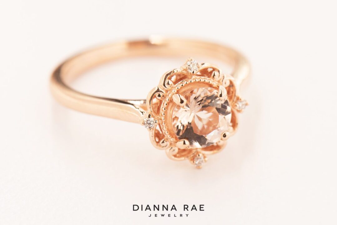 Rose Gold Morganite Ring - Image 2