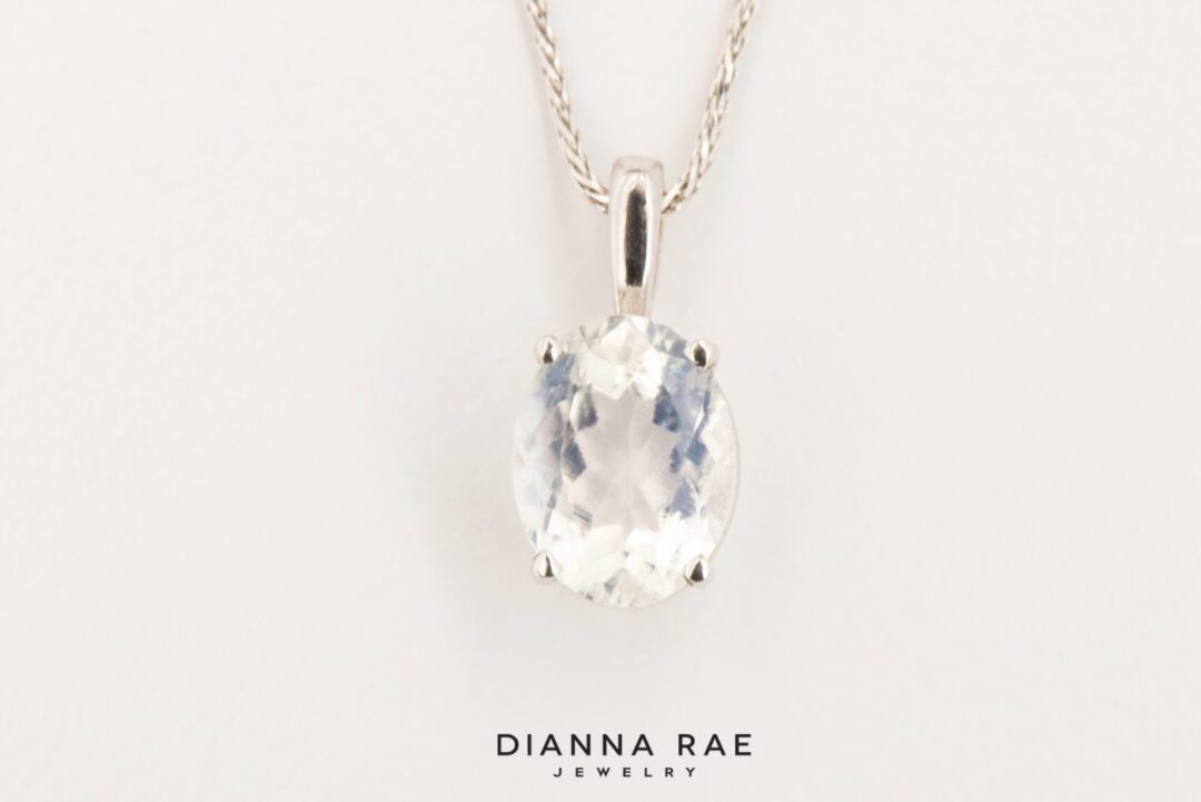 White Gold Moonstone Pendant