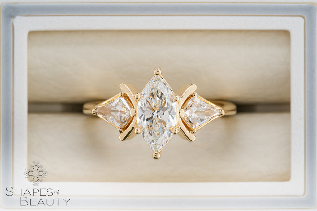 Soaring - Kite and Marquise Diamond Ring