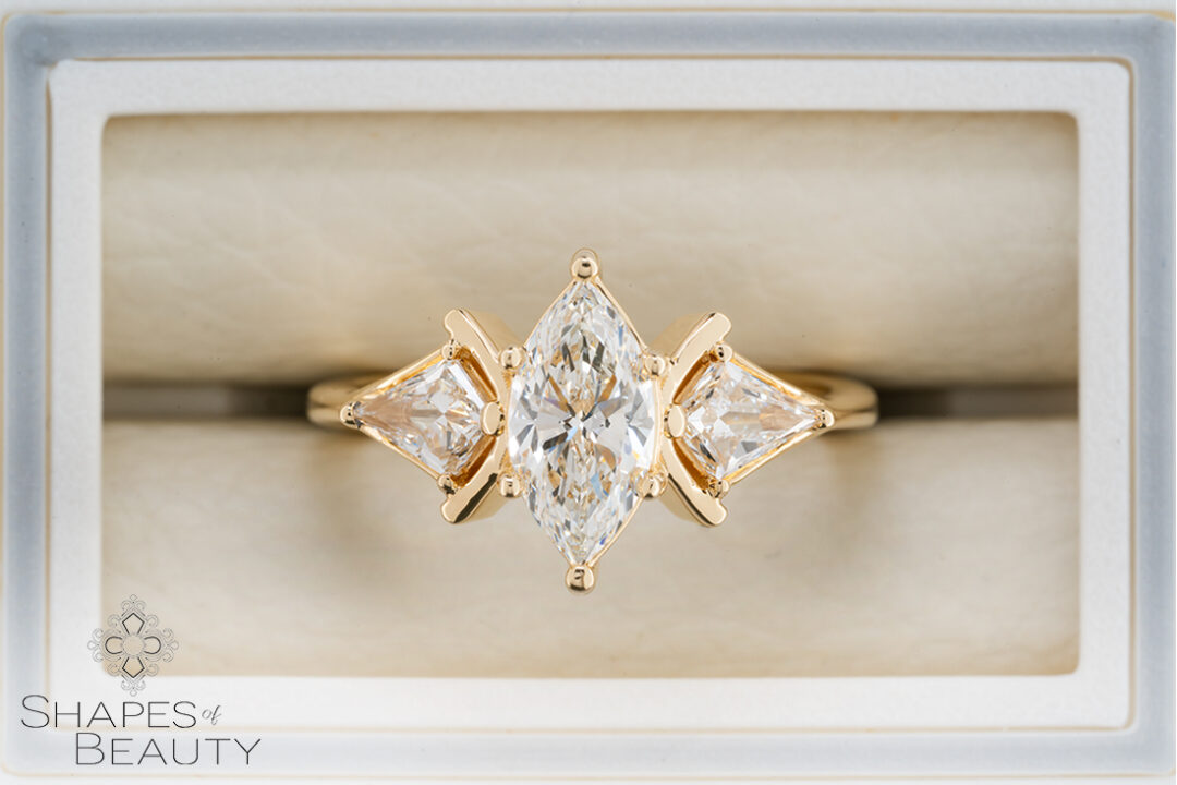 Soaring - Kite and Marquise Diamond Ring