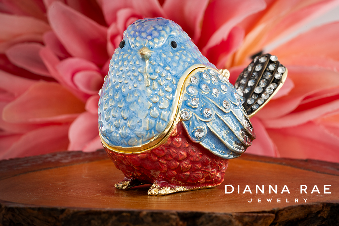 Blue Bird Trinket Box