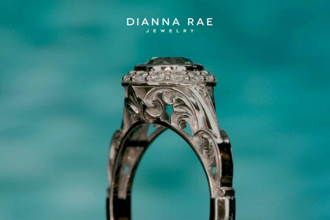 Iris Montana Sapphire Diamond Halo Ring