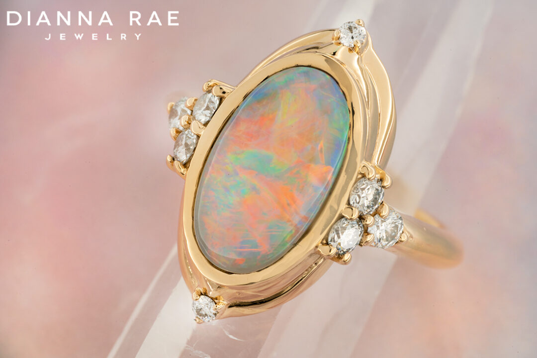 Oval Australian Opal Ring - Image 2