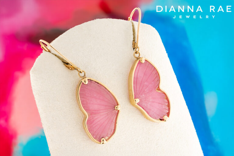 Tourmaline Butterfly Earrings
