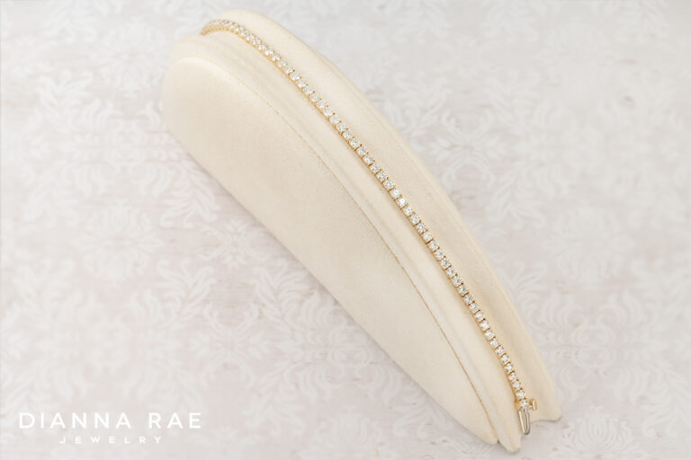 4.21 Carat Yellow Gold Natural Diamond Tennis Bracelet