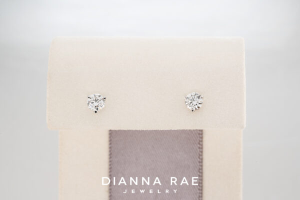 1.00 3P WG Studs - 1.06 Carat Lab-Grown Diamond Studs in White Gold