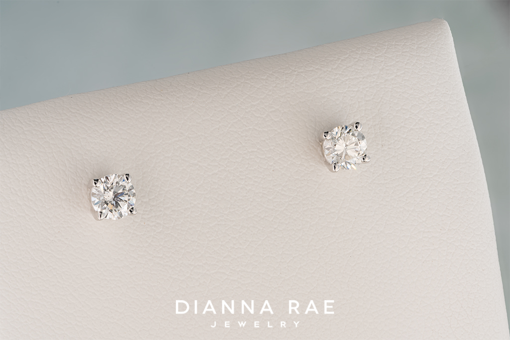 0.50 Carat White Gold Natural Diamond Studs